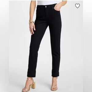 Chico’s So Slimming Girlfriend Slim Leg Ankle Black Pants Jeans Womens 8 NWT 1R